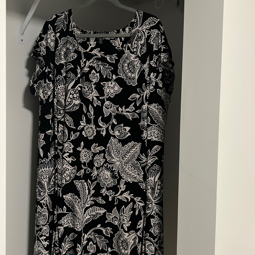 Ralph Lauren Dress Black and White 3X